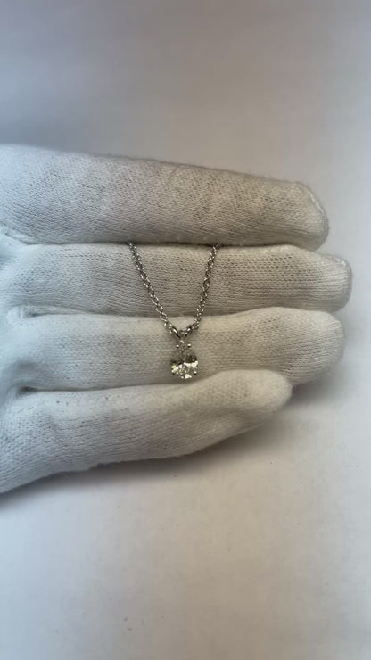 Pear Natural Earth Mined Diamond Pendant With Chain 1 Ct. Necklace