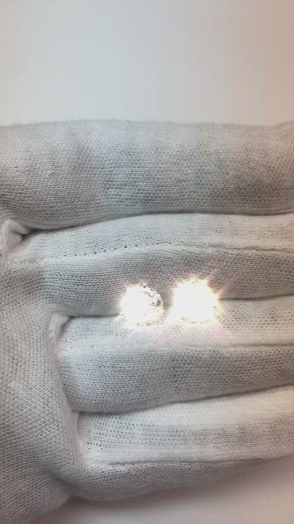 6 Ct. Natural Earth Mined Diamond Studs Earring Ladies Gold Jewelry