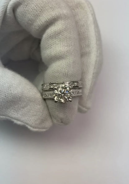 Natural Earth Mined Diamond Engagement Ring Set 6 Carats Ladies Jewelry New