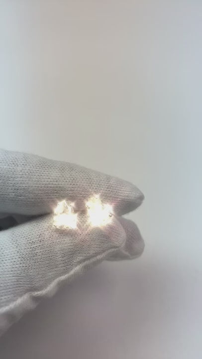 Natural Earth Mined Diamonds Women Stud Earring 3.5 Carats White Gold Pear Cut