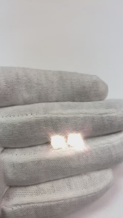 Solitaire Round Cut 2 Carats Real Natural Earth Mined Diamond Stud Earring White Gold 14K