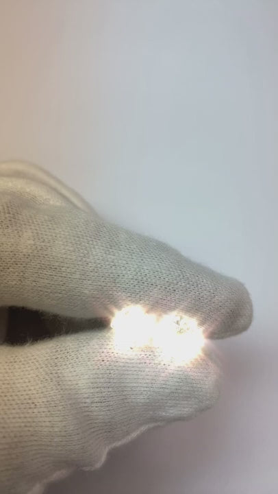 Big Round Cut 4 Carats Real Natural Earth Mined Diamonds Lady Studs Earrings 14K Wg