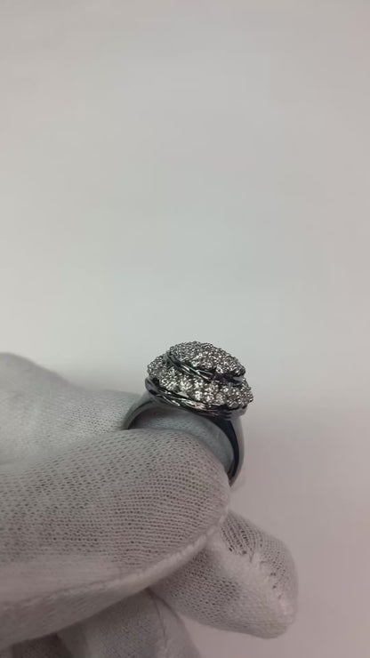 Black Gold Cluster Engagement Mined Ring