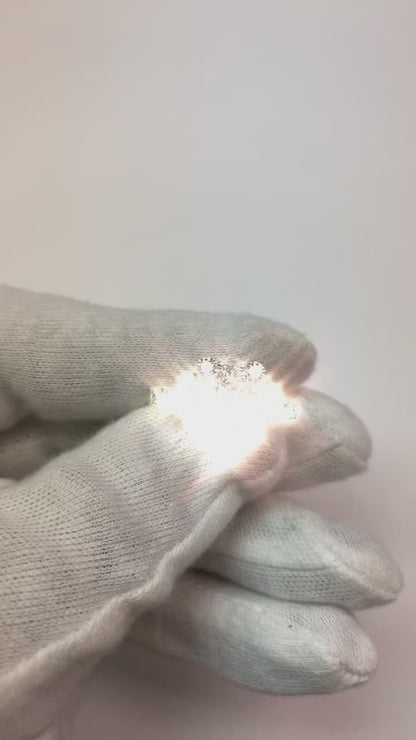 Sparkling Heart Cut Mined Diamond Halo Ring New