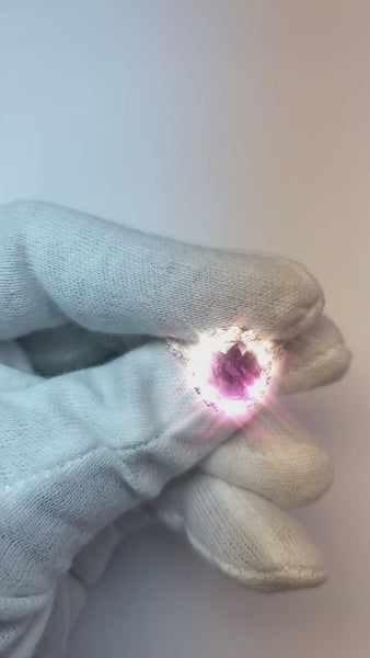 Pink Sapphire Halo Diamond Ring