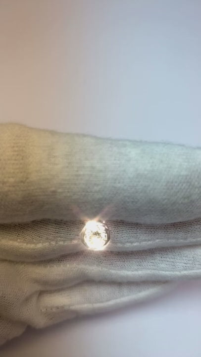 Brilliant Cut Solitaire Natural Earth Mined Diamond Bezel Set Pendant 0.75 Carat WG 14K