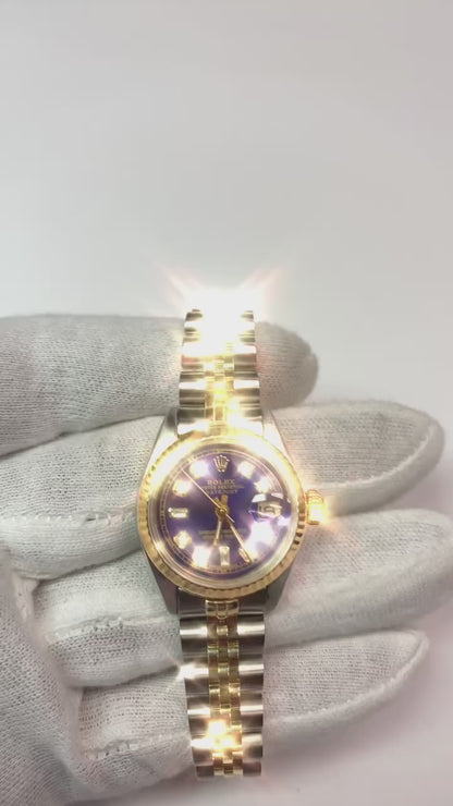 Ladies datejust 26 mm Blue Baguette Dial