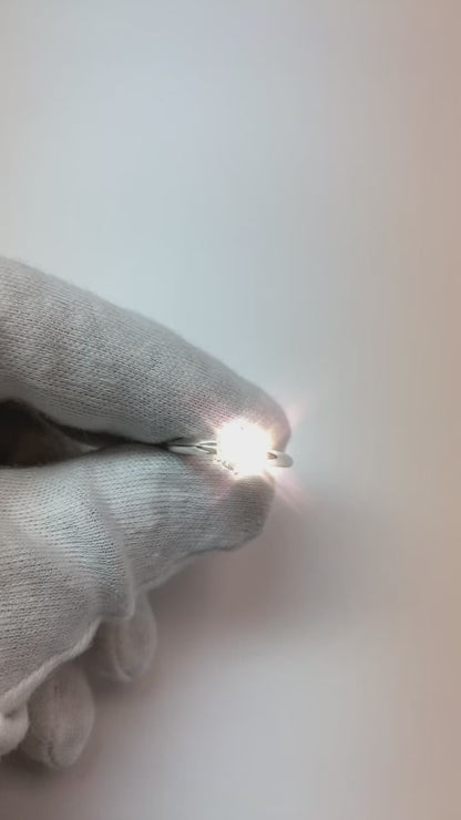 1 Carat Natural Earth Mined Diamond Engagement Ring 14K White Gold 6 Prong Set Solitaire