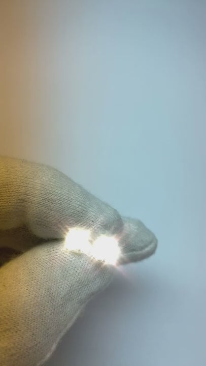 White Gold 14K 1.50 Carats Basket Type Set Round Natural Earth Mined Diamond Stud Earring