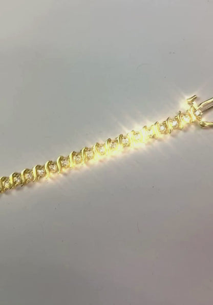 3.5 Ct. Real Natural Earth Mined Diamonds Bracelet Yellow Gold 14K Bracelet New