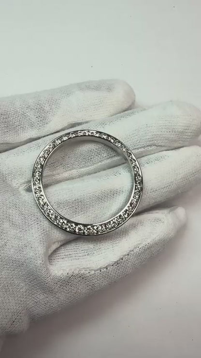 Mens Round Mined Natural Real Diamond ( Not Lab Grown ) Bezel To Fit Rolex Datejust & All Watch Models 36 Mm 2.75 Ct.