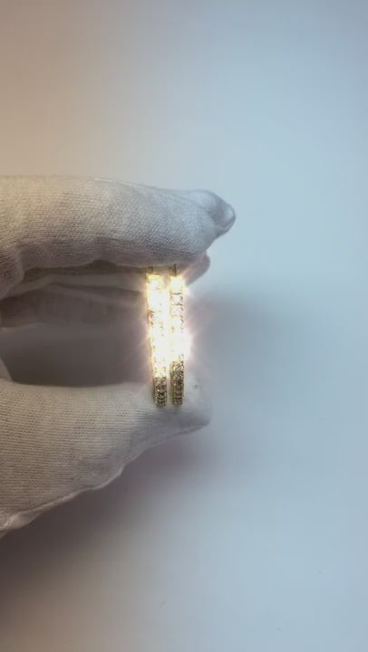 Prong Set 5 Carats F Vvs1 Natural Earth Mined Diamonds Ladies Hoop Earrings Gold 14K