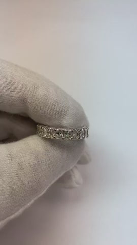 7.35 Ct. Radiant Cut Natural Earth Mined Diamond Eternity Engagement Band Gold