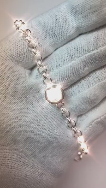 2 Carat Yards Natural Earth Mined Diamond Bracelet Chain Style White Gold With Lobster Clasp