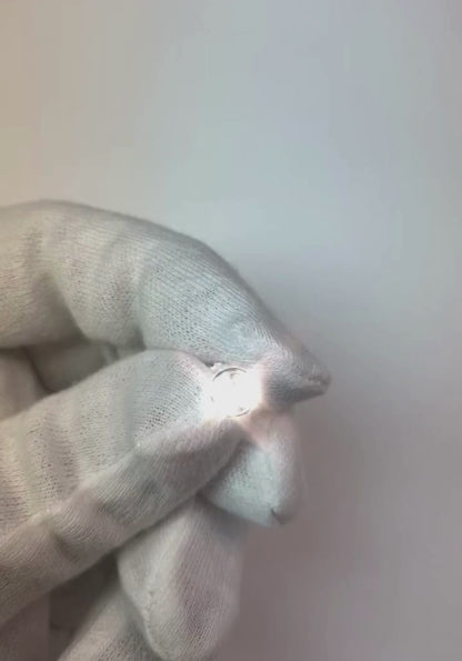 0.75 Carats Single Round Natural Earth Mined Diamond Stud Men's Earring 14K White Gold