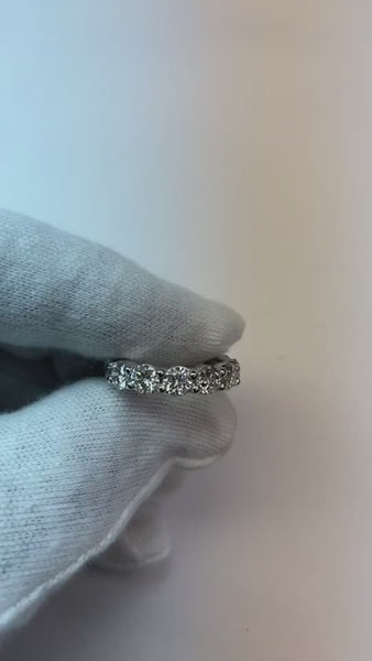 6.50 Carats Diamonds Eternity Wedding Ring Band Gold