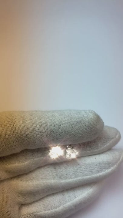 White Gold 2 Ct Shepherd Hook East West Style Oval Natural Earth Mined Diamond Earrings