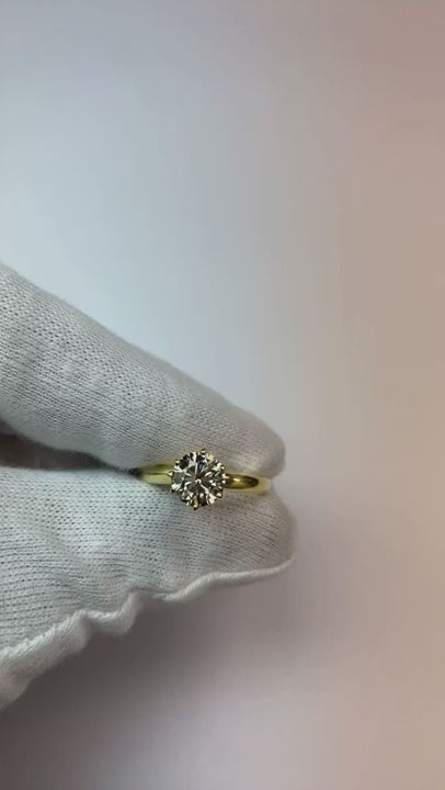 Solitaire 1.50 Carat Women Natural Earth Mined Diamond Wedding Ring White Gold 14K