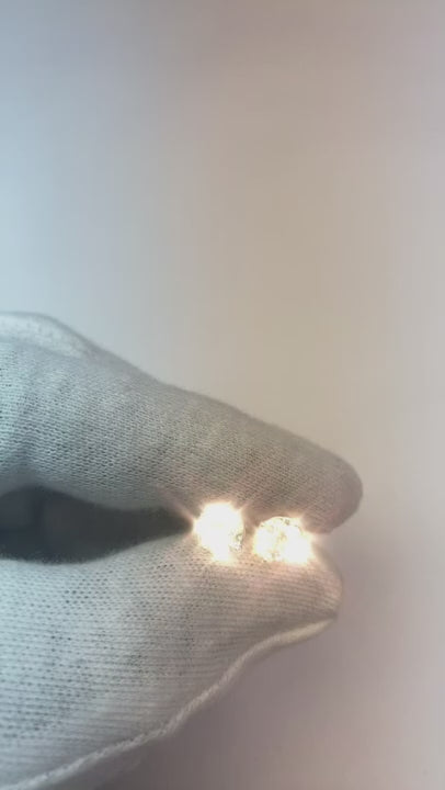 Round Cut Natural Earth Mined Diamond 2.30 Ct Lady Studs Earring White Gold Fine Jewelry