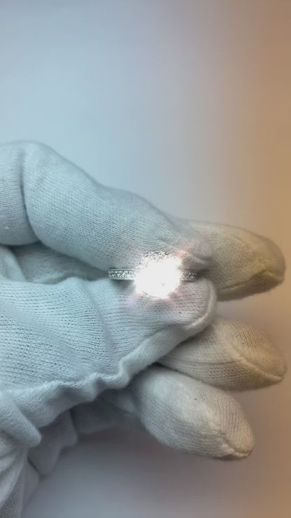 2.00 Carats Round Antique Style Halo Natural Earth Mined Diamonds Ring White Gold 14K