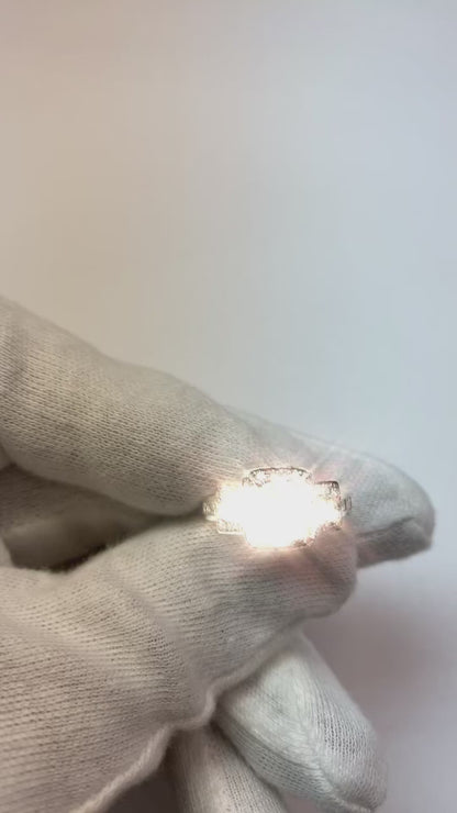 Vintage Inspired 3.50 Carats Cushion Natural Earth Mined Diamond Anniversary Ring