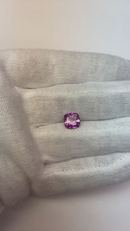 2.45 Ct Intense Pink Sapphire Cushion Cut Loose