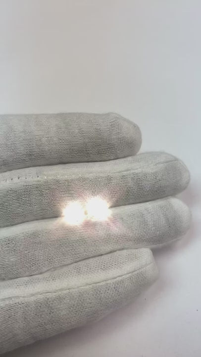 1.20 Carats Round Solitaire Natural Earth Mined Diamond Stud Earring 14K White Gold