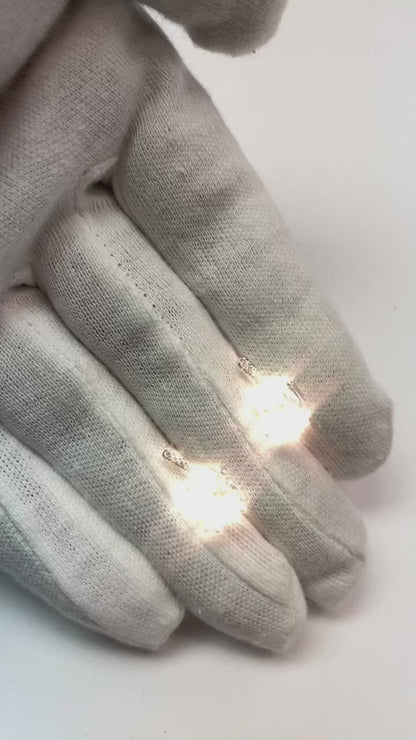 Natural Earth Mined Diamond Halo Drop Earrings 6.50 Carats Cushion Old Cut White Gold