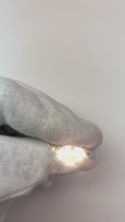 3 Ct Cushion Cut Half Moons Baguette Natural Earth Mined Diamond Ring Excellent Cut 14K