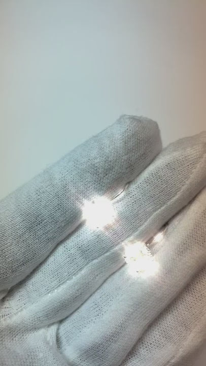 Round 3 Carat Natural Earth Mined Diamond Earring Pair Leverbacks White Gold 14K