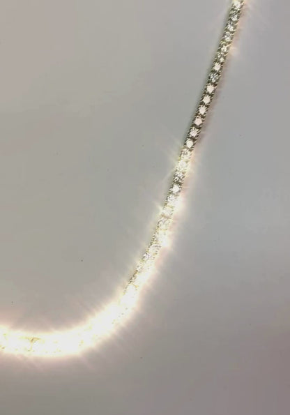 Casual Tennis Natural Diamond Diamond Chain Necklace