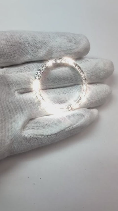 Mens Round Mined Natural Real Diamond ( Not Lab Grown ) Bezel To Fit Rolex Datejust & All Watch Models 36 Mm 2.75 Ct.