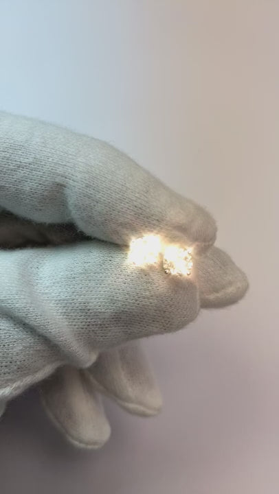 Four Prong Natural Earth Mined Diamond Stud Earring 1.30 Carats White Gold 14K Jewelry