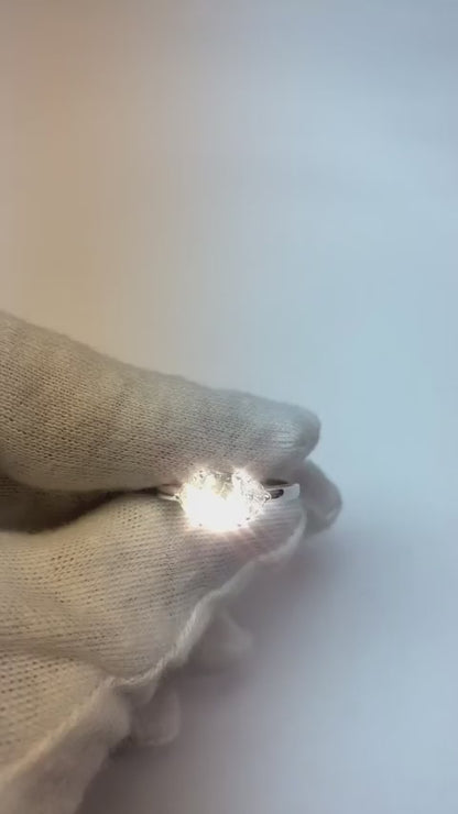 2.15 Ct. Cushion Half Moon Natural Earth Mined Diamond Royal Engagement Ring Gold