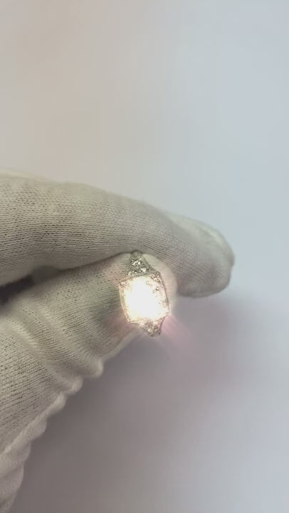 Old Miner Real Natural Earth Mined Diamond Ring 2 Carats White Gold 14K