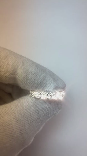 3.80 Carats Round Diamond Eternity Wedding Band White Gold 14K