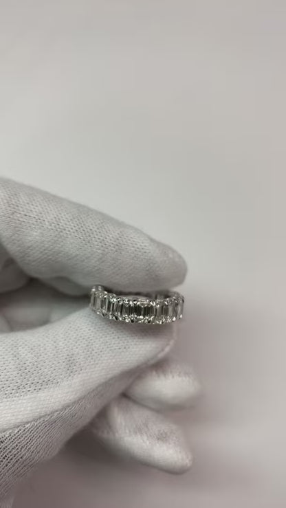 Lab Grown Diamond Eternity Band 6.60ct - White Gold 14K