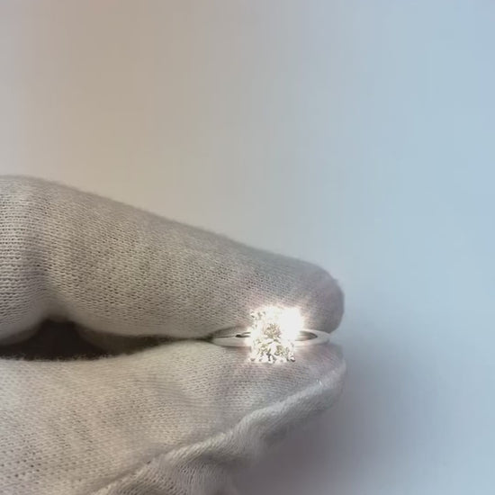 Cushion Diamond Solitaire Ring