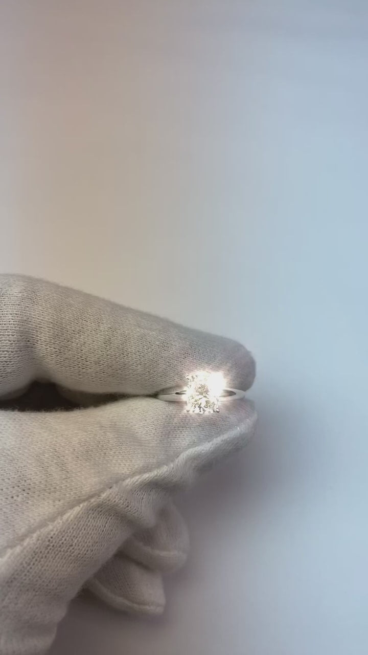 Cushion Diamond Solitaire Ring