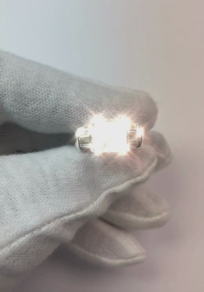 Big Natural Earth Mined Diamond Ring 4.50 Ct. Three Stone Gold Engagement Ring