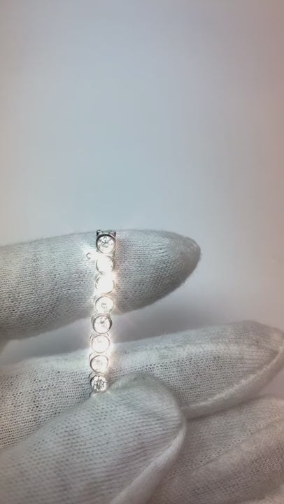 Natural Earth Mined Diamond Tennis Bracelet 6 Carats Bezel Set Jewelry F Vs1