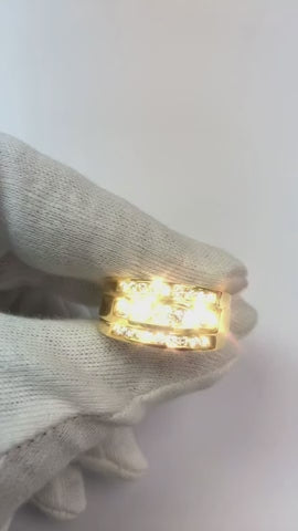 10K Yellow Gold 2 Ct Men's Diamond Ring Jewelry New