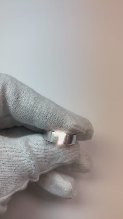 3 Diamonds Tension Set Anniversary Band Thick Shank 0.15 Carats