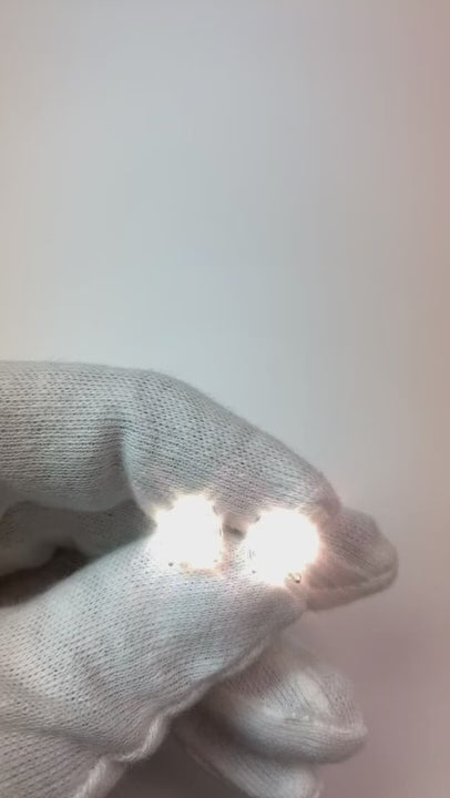 White Gold 14K Round 4 Carat Natural Earth Mined Diamonds Pair Studs Women Earring