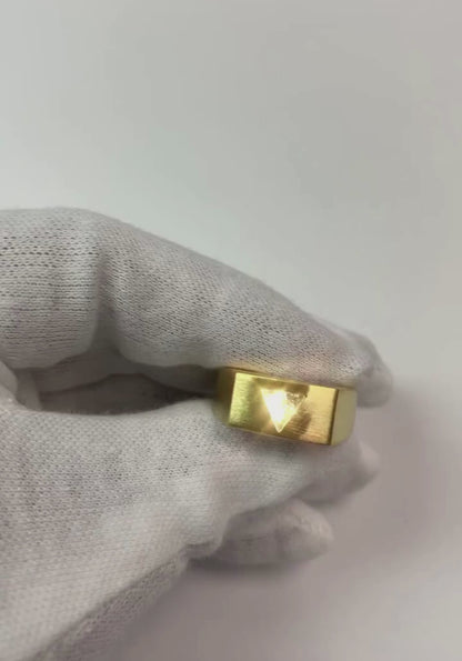 Men's Diamond Ring With Trilliant