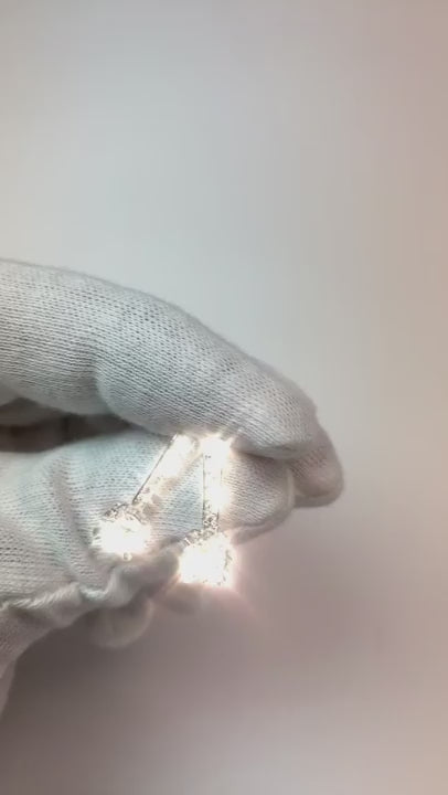 3 Carat Natural Earth Mined Diamond Drop Earring Pair