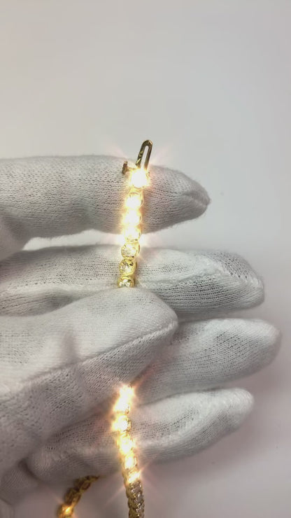 White Gold 14K Sparkling Natural Earth Mined Diamond Tennis Bracelet 7.20 Carats