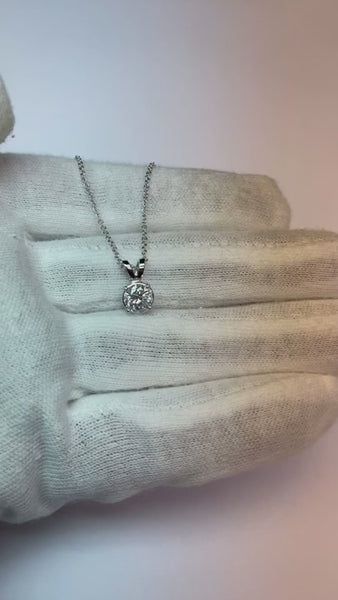 1.25 Ct. Gold Diamond Pendant With Chain Necklace