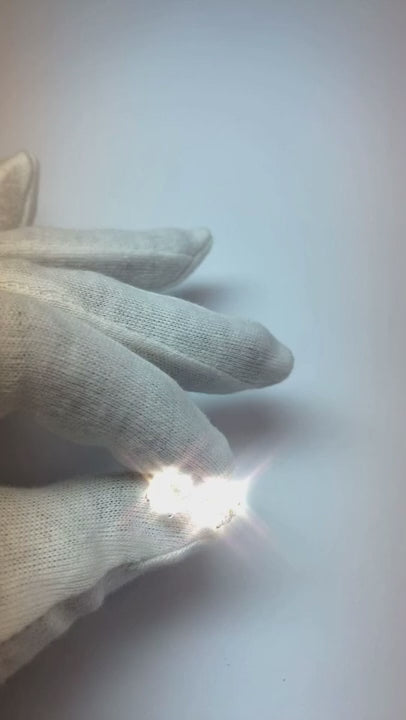 Round Cut Sparkling 4.50 Carats Natural Earth Mined Diamonds Studs Earrings 14K Gold