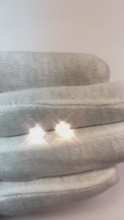 Solitaire Round Cut Genuine Natural Earth Mined Diamond Stud Earrings 2 Carats Women Jewelry